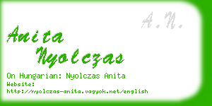 anita nyolczas business card